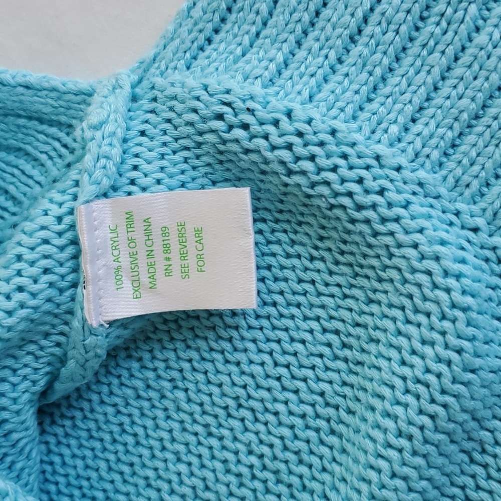 Lilly Pulitzer Marine Blue Teal Roll Neck Sweater Size XS - Picture 4 of 4